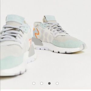 adidas originals nite jogger reflective trainers in white